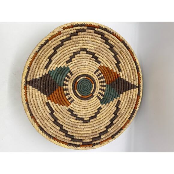 Large Woven Basket 15” Wide Eye Design